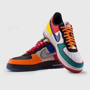 NIKE AIR FORCE 1 '07 LV8 "WHAT THE NYC" - 4 / White/Black-Total Orange-Racer Blue