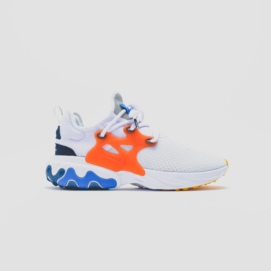 Nike React Presto - White / Habanero Red / Obsidian / Pacific Blue
