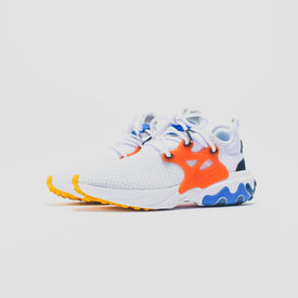 Nike React Presto - White / Habanero Red / Obsidian / Pacific Blue